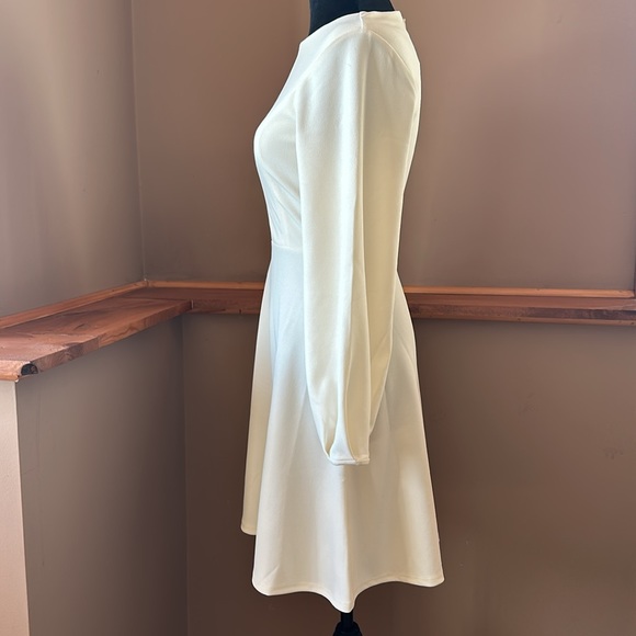 Express Balloon Sleeve Fit and Flare Dress - Picture 2 of 5